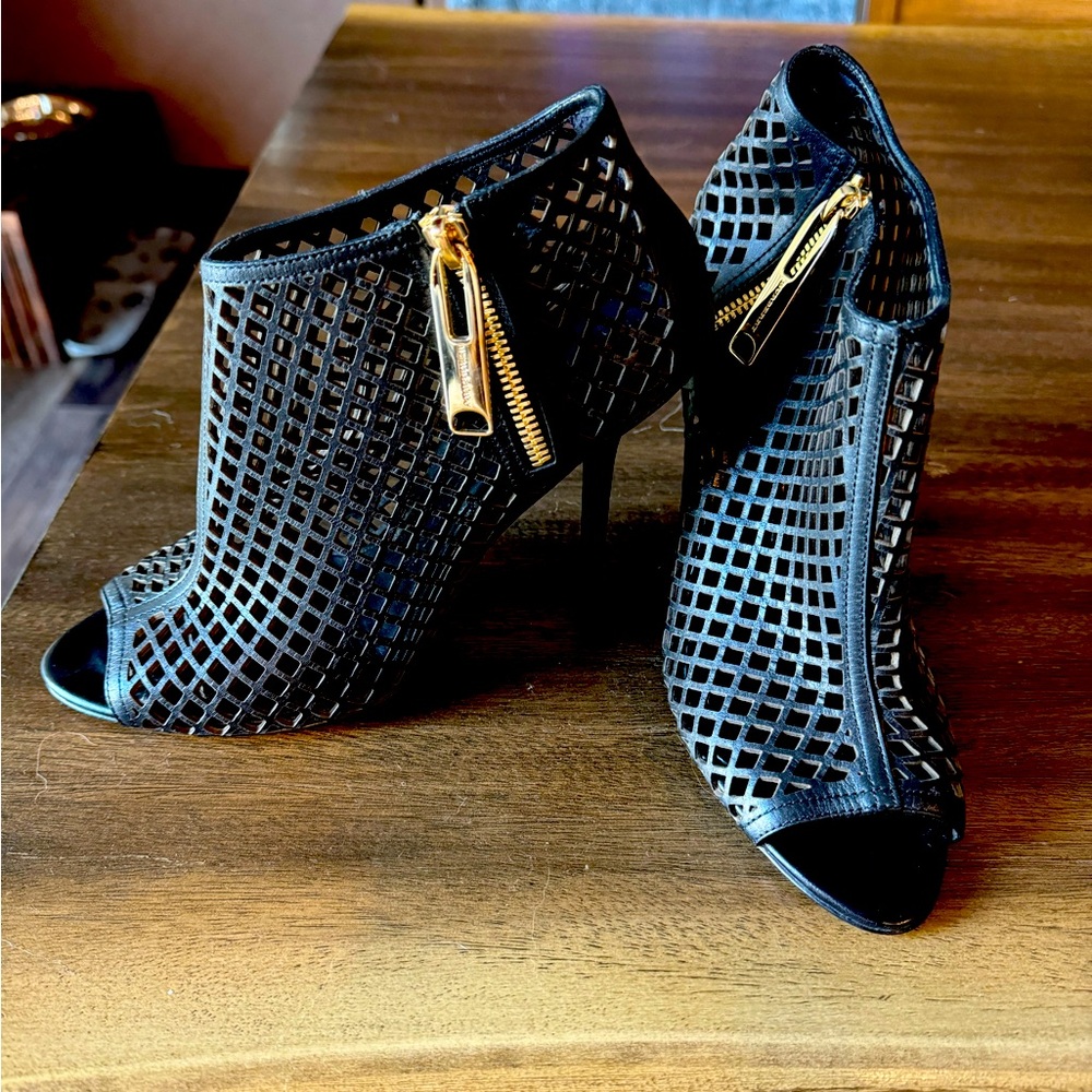 Burberry Leather Animal Lazercut Mule